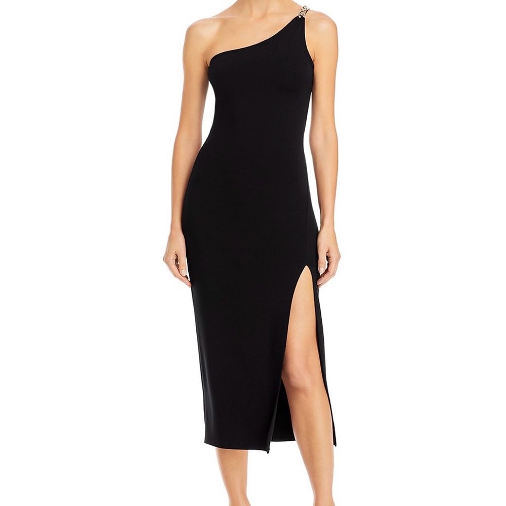Fore one shoulder dress from Bloomingdale’s